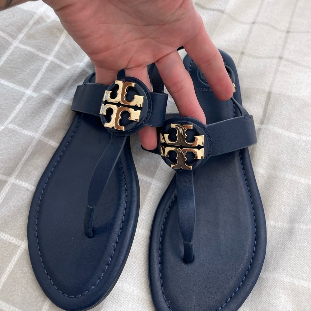 New navy blue Tory Burch sandals